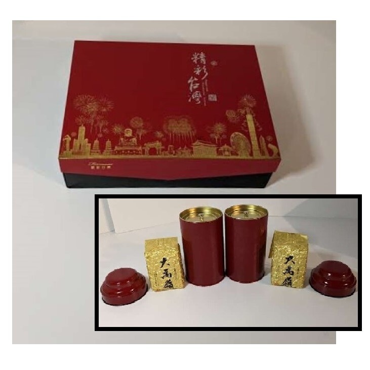 Taiwan Famous Oolong Tea Red Canisters and Tea Giftbox, Imported Taiwan Famous Oolong Tea Red Canisters and Tea Giftbox, Imported