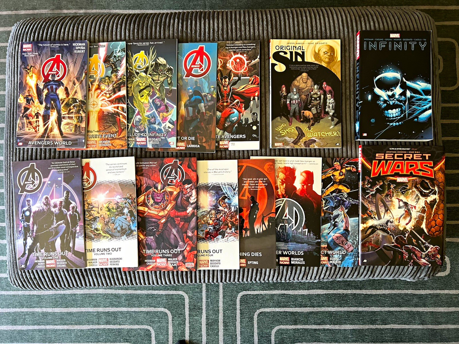 Marvel Avengers TPB Lot Infinity/Secret Wars/Original Sin Hickman/Aaron Set Marvel Avengers TPB Lot Infinity/Secret Wars/Original Sin Hickman/Aaron Set
