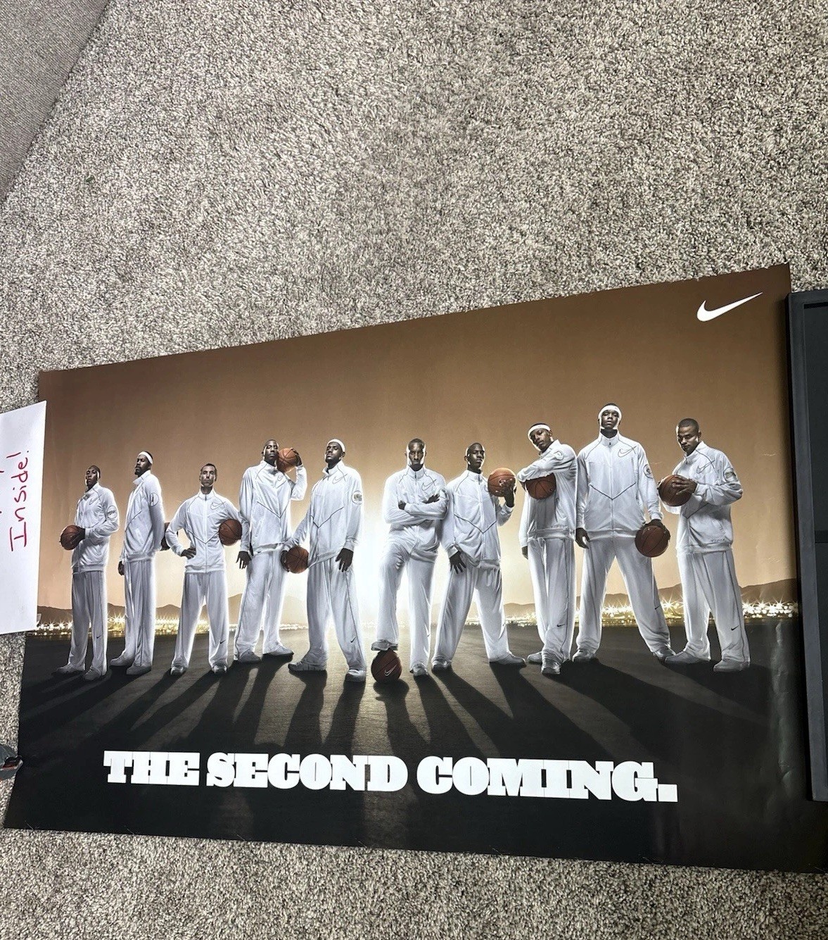 Nike LeBron James Kobe Bryant The Second Coming Promo Poster Display Sign 2004 Nike LeBron James Kobe Bryant The Second Coming Promo Poster Display Sign 2004