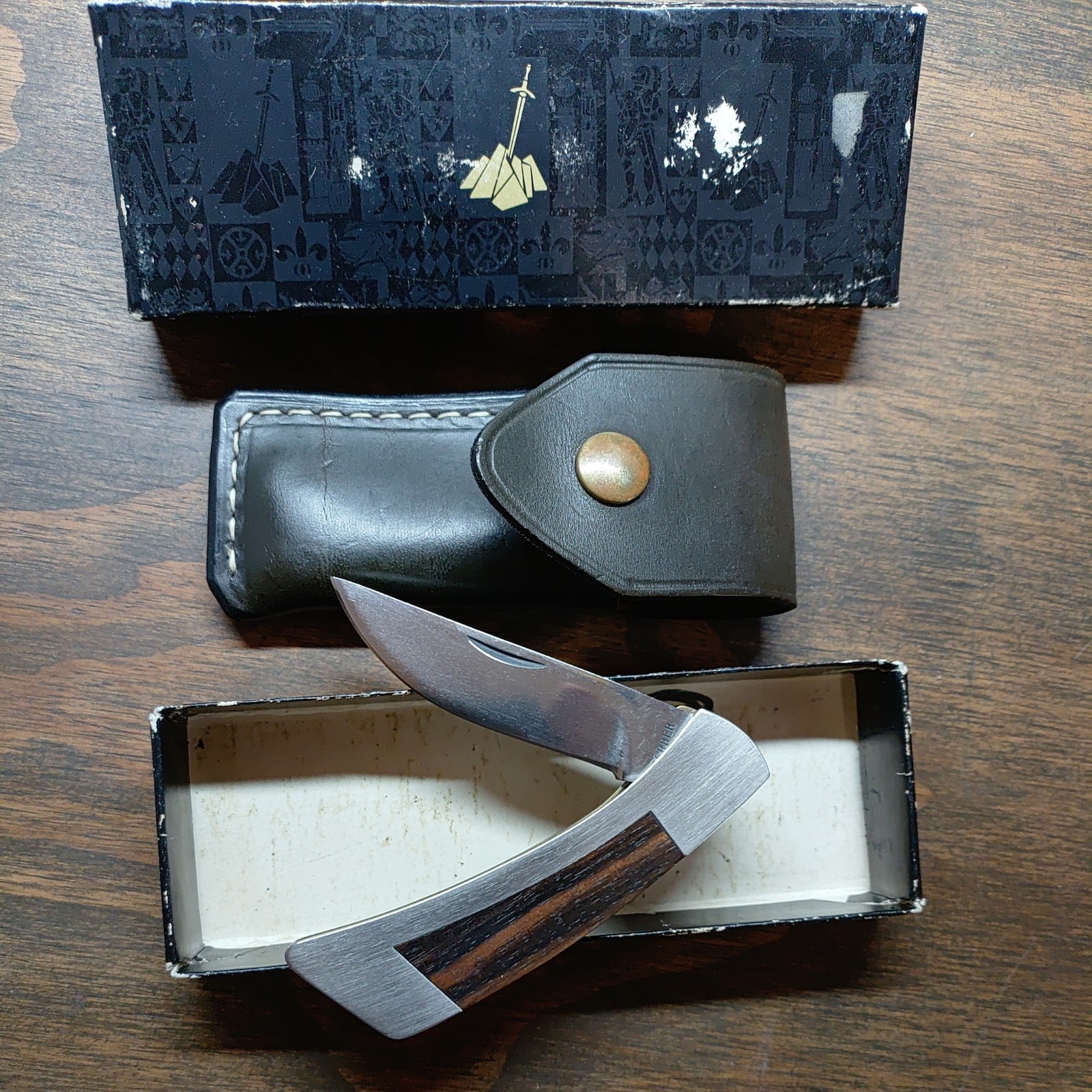 Vintage GERBER Pk2 Pete's Knife Liner Lock Knife - Has Box (DS1004)