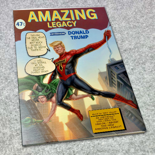 RARE REMASTERED SILVER Metal Donald Trump AMAZING FANTASY ORIGINAL Homage COMIC RARE REMASTERED SILVER Metal Donald Trump AMAZING FANTASY ORIGINAL Homage COMIC