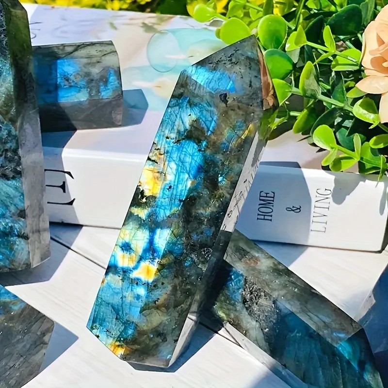 Natural A+ Labradorite Tower Point Hexagon Wand Obelisk Healing Stone Mineral Natural A+ Labradorite Tower Point Hexagon Wand Obelisk Healing Stone Mineral