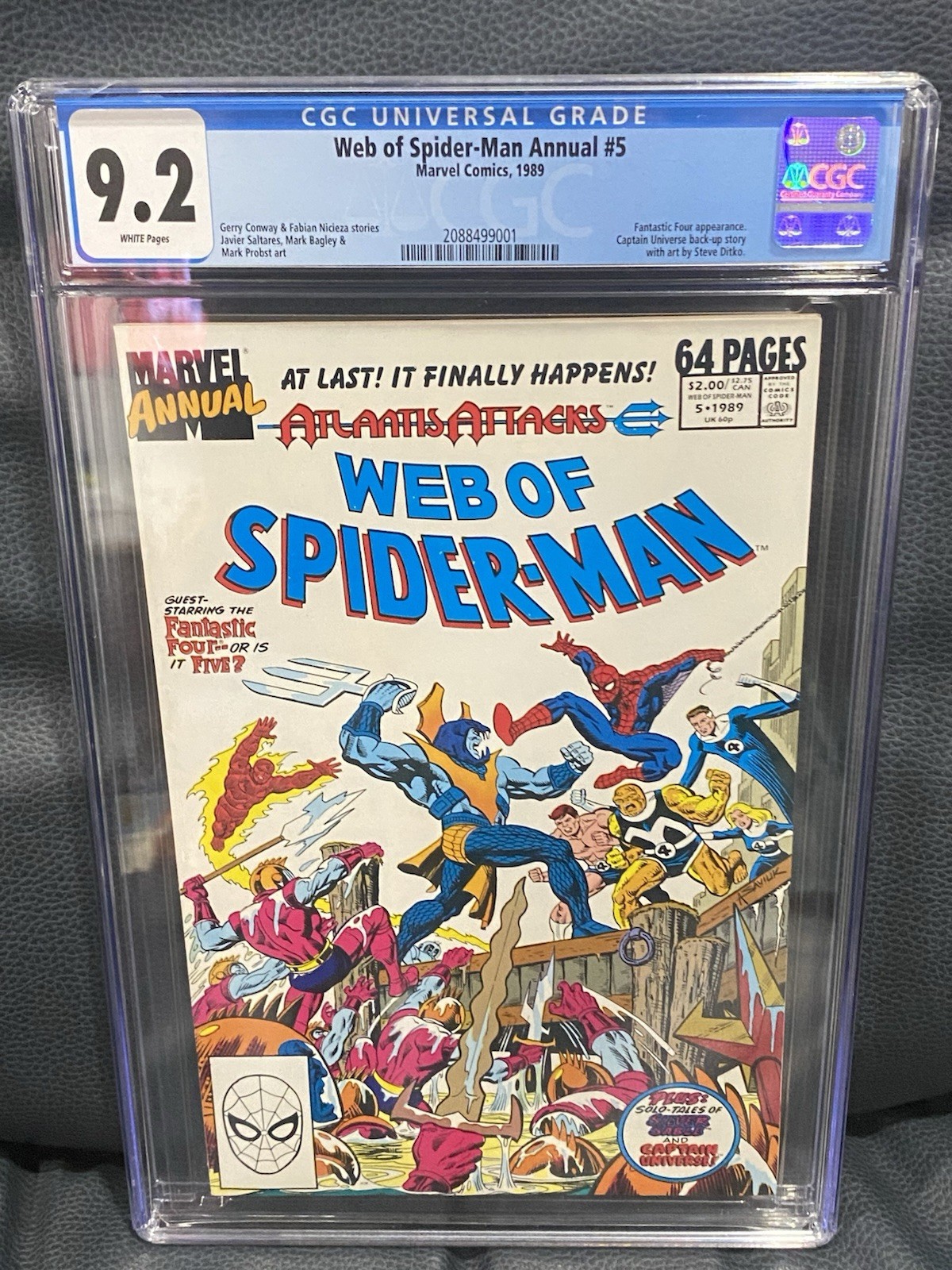 WEB OF SPIDER-MAN #5 CGC 9.2 ANNUAL FANTASTIC FOUR Marvel Comics WEB OF SPIDER-MAN #5 CGC 9.2 ANNUAL FANTASTIC FOUR Marvel Comics