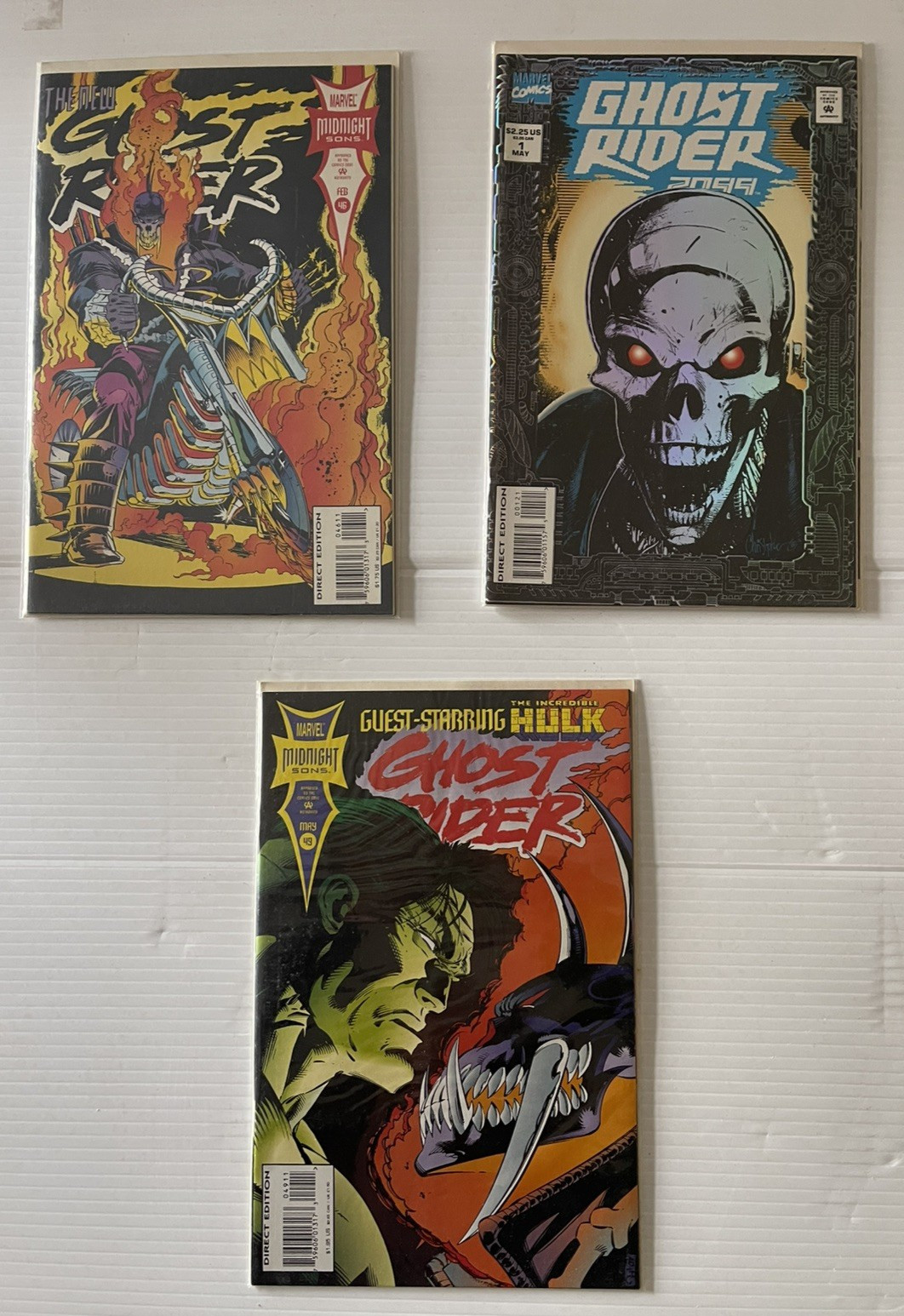 Lot Of 3 Ghost Rider #1, #46, #49 Marvel Comics With 