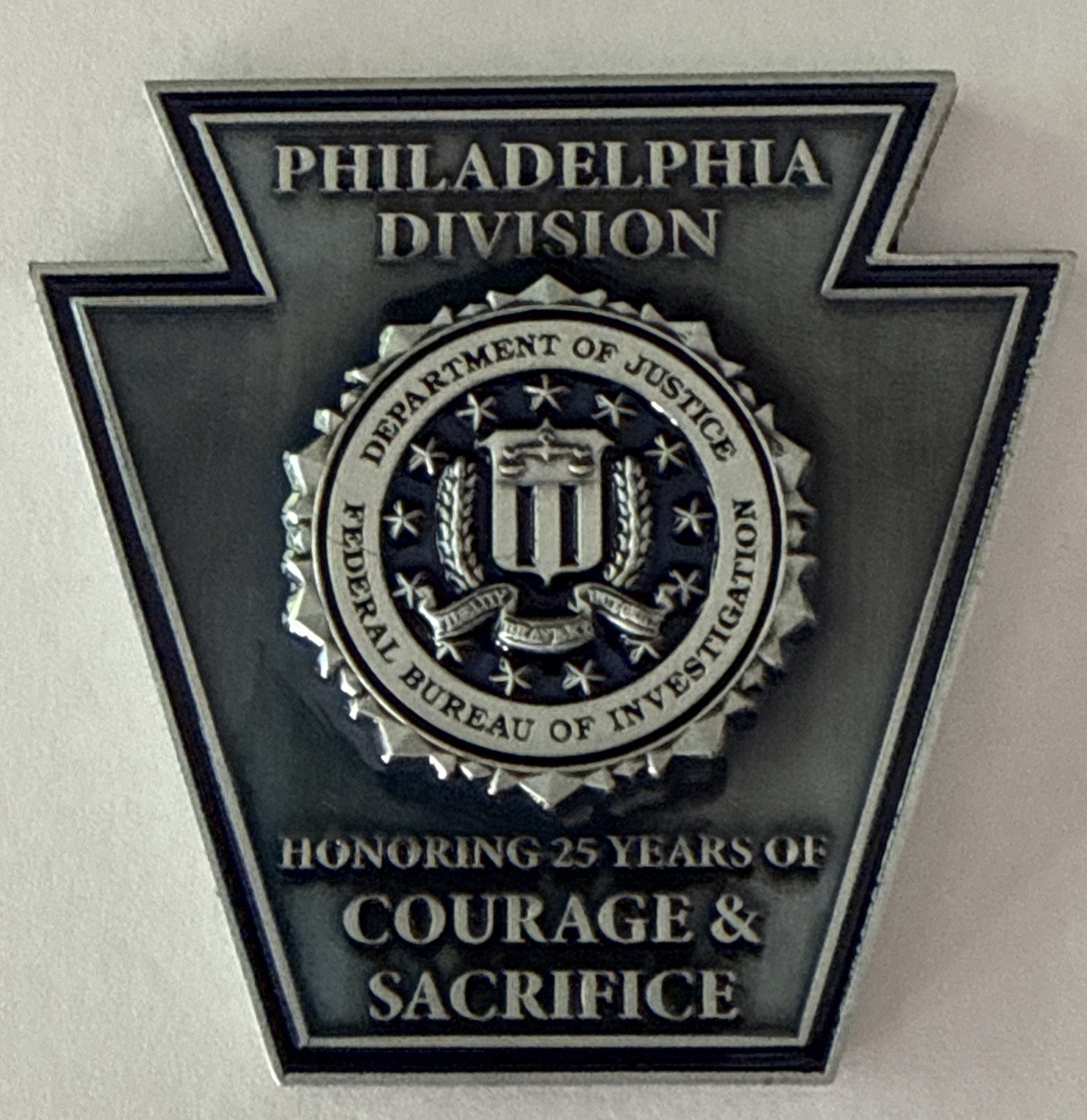 FBI Philadelphia Division 9/11 25th Anniversary Challenge Coin FBI Philadelphia Division 9/11 25th Anniversary Challenge Coin