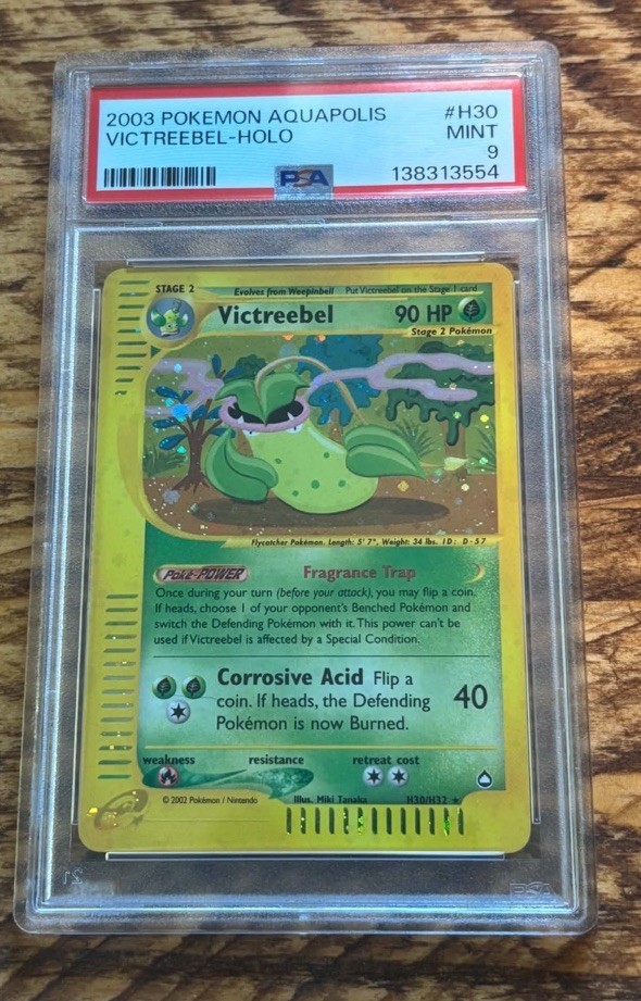 Victreebel H30 Aquapolis holo PSA 9 Mint Pokemon Card New Cert