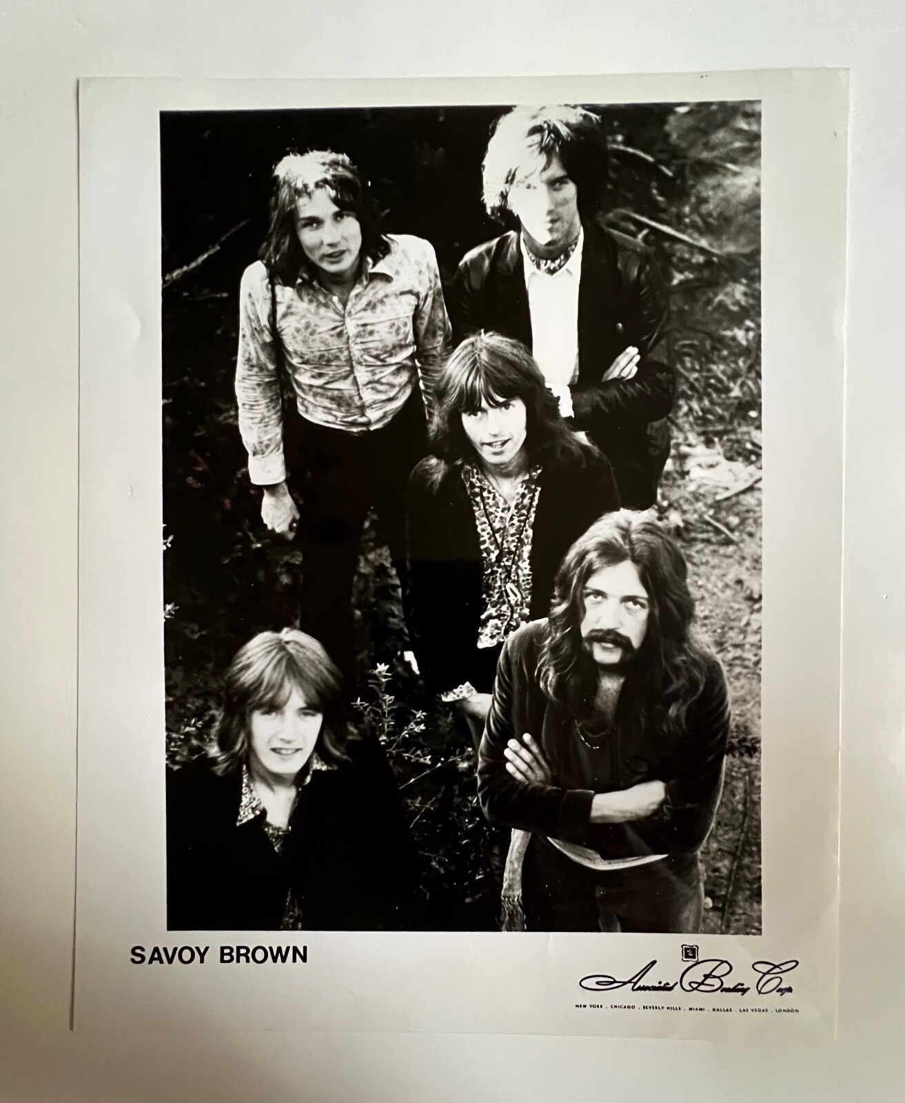 Savoy Brown Press Promotional Photograph 8x10 B&W 1970s