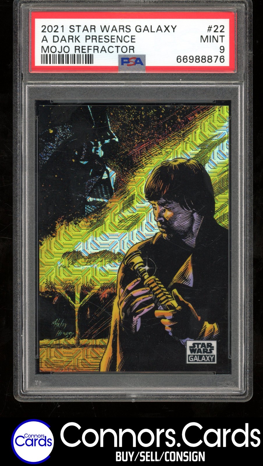 A Dark Presence PSA 9 2021 Topps Chrome Star Wars Galaxy #22 Mojo Refractor /50 A Dark Presence PSA 9 2021 Topps Chrome Star Wars Galaxy #22 Mojo Refractor /50