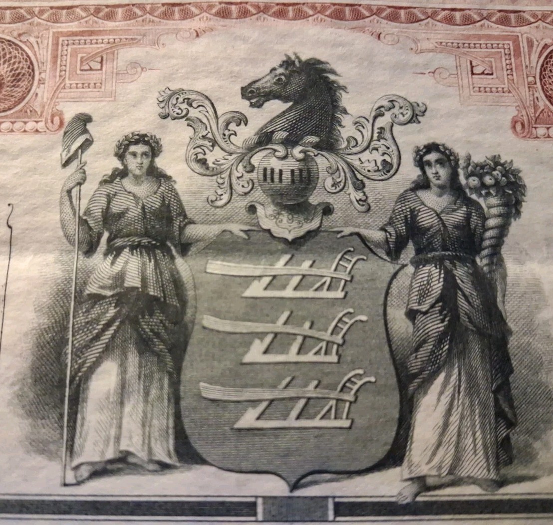 SLING''s 🪙RARE $1000 City of Jersey City - Original GOLD BOND Certificate