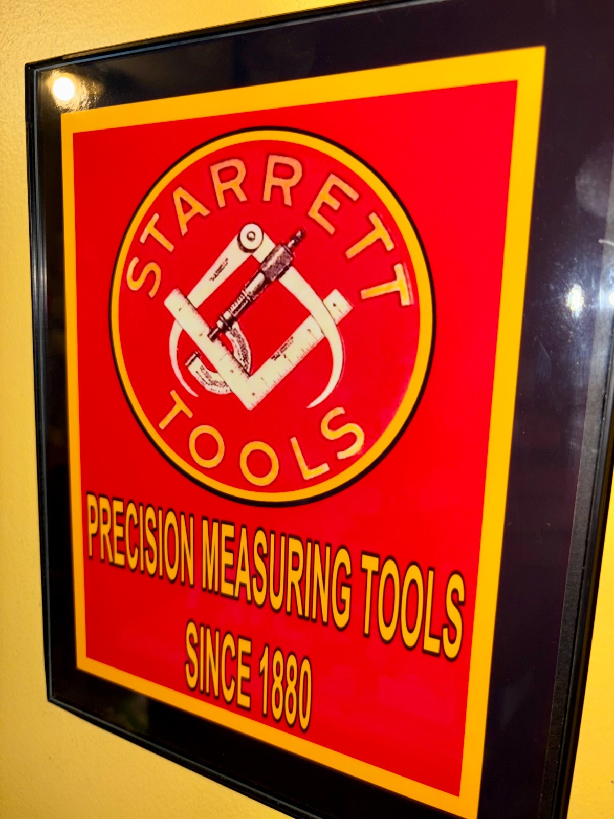 Starrett Precision Tools Machinist Calipers Micrometer Shop Advertising Sign