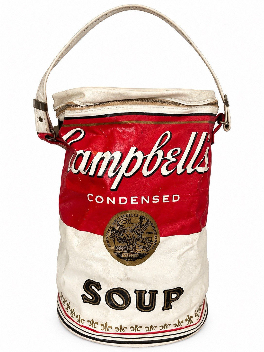 Vintage 70s Campbell's Soup Can Vinyl Cooler Tote Bag MCM Pop Bearse Mfg 12” Vintage 70s Campbell's Soup Can Vinyl Cooler Tote Bag MCM Pop Bearse Mfg 12”