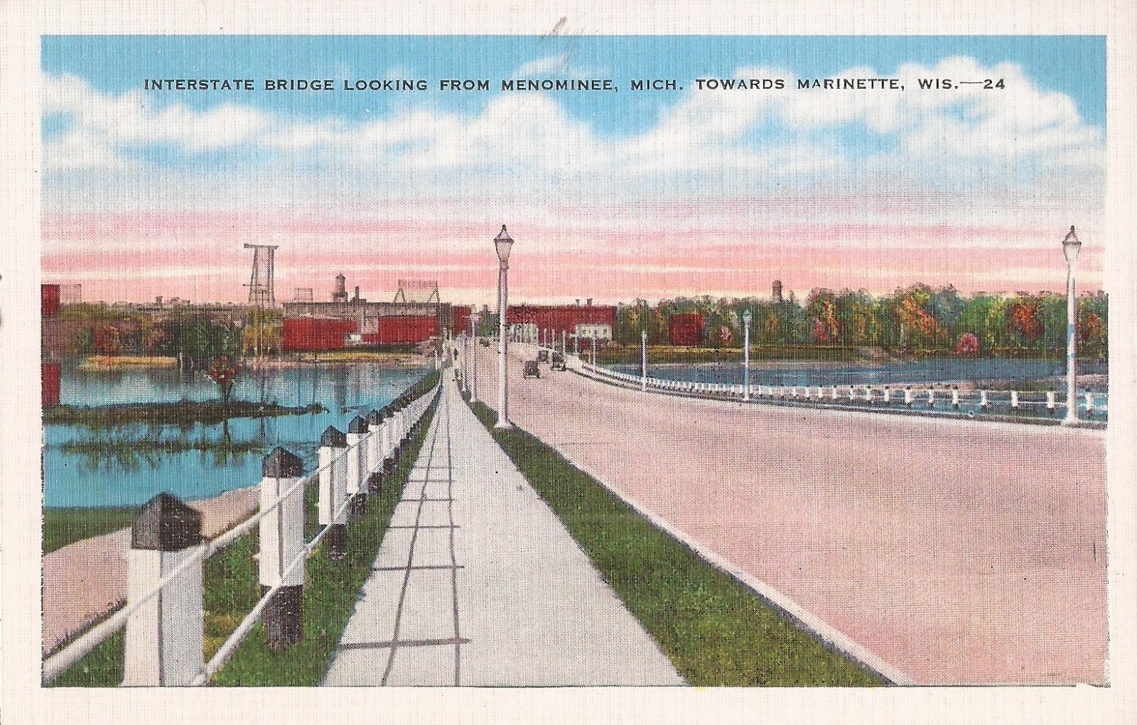 Menominee, MICHIGAN / Marinette, WISCONSIN - Interstate Bridge Menominee, MICHIGAN / Marinette, WISCONSIN - Interstate Bridge