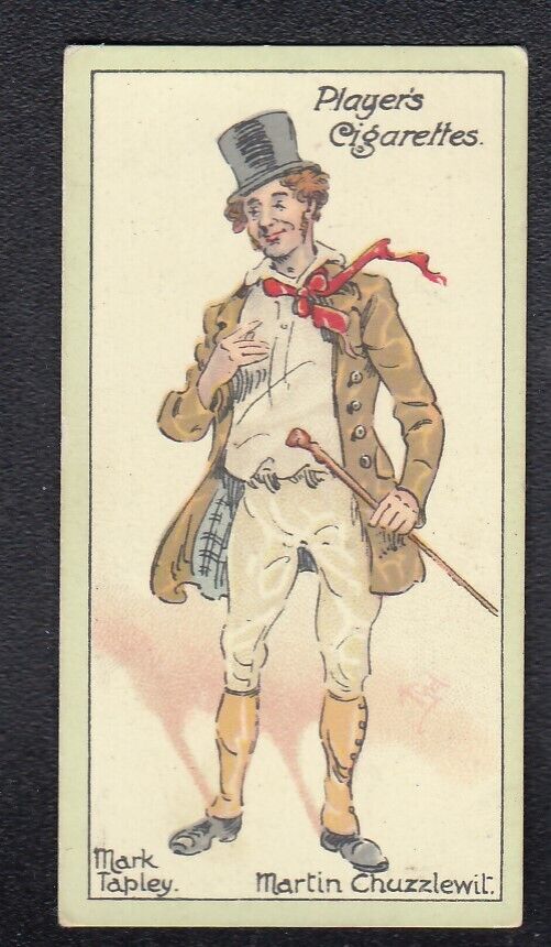 Vintage 1923 CHARLES DICKENS Trade Card MARTIN CHUZZLEWIT - MARK TAPLEY