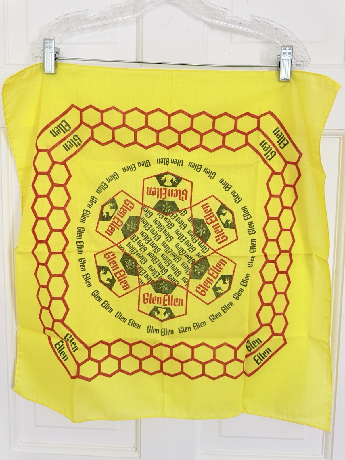 RARE Vintage 1970s GLEN ELLEN Now Sugarbush Ski Resort Vermont Bandana 21”