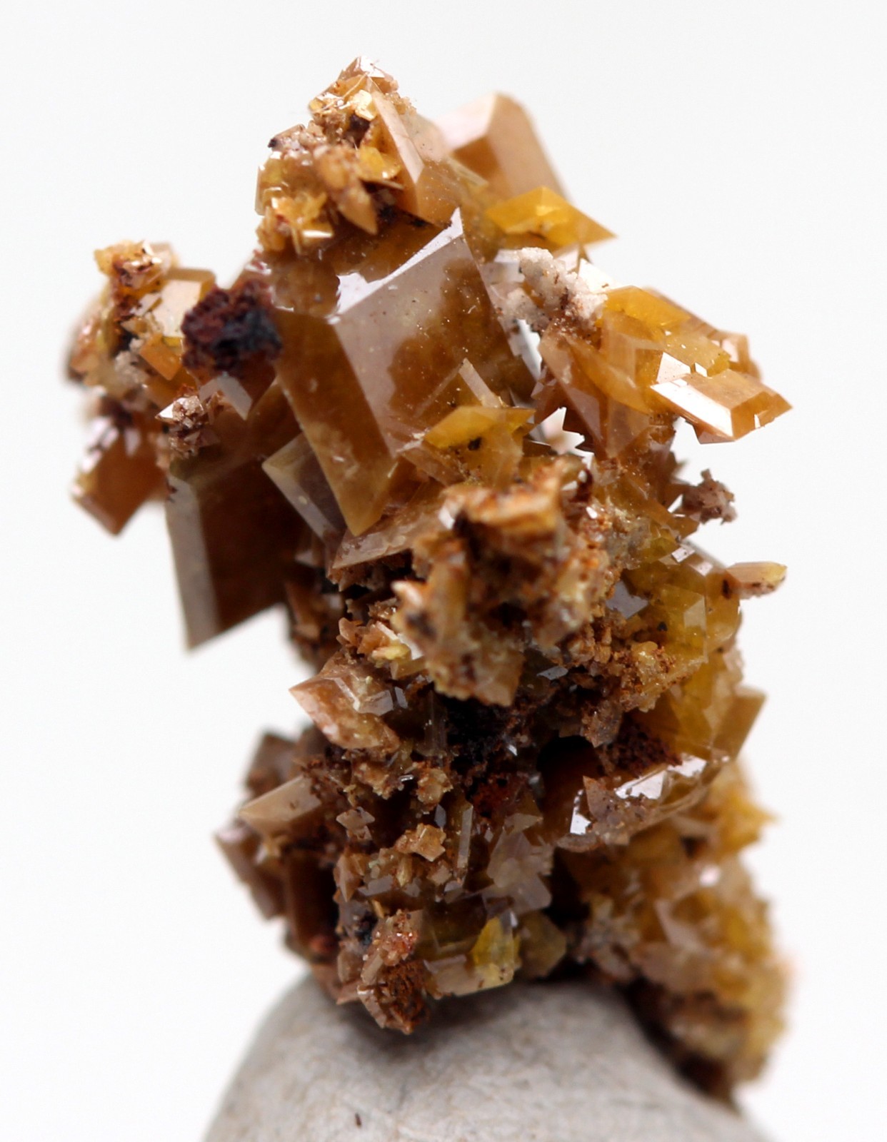 WULFENITE Crystal Cluster Mineral Natural Micromount Specimen GLOVE MINE ARIZONA