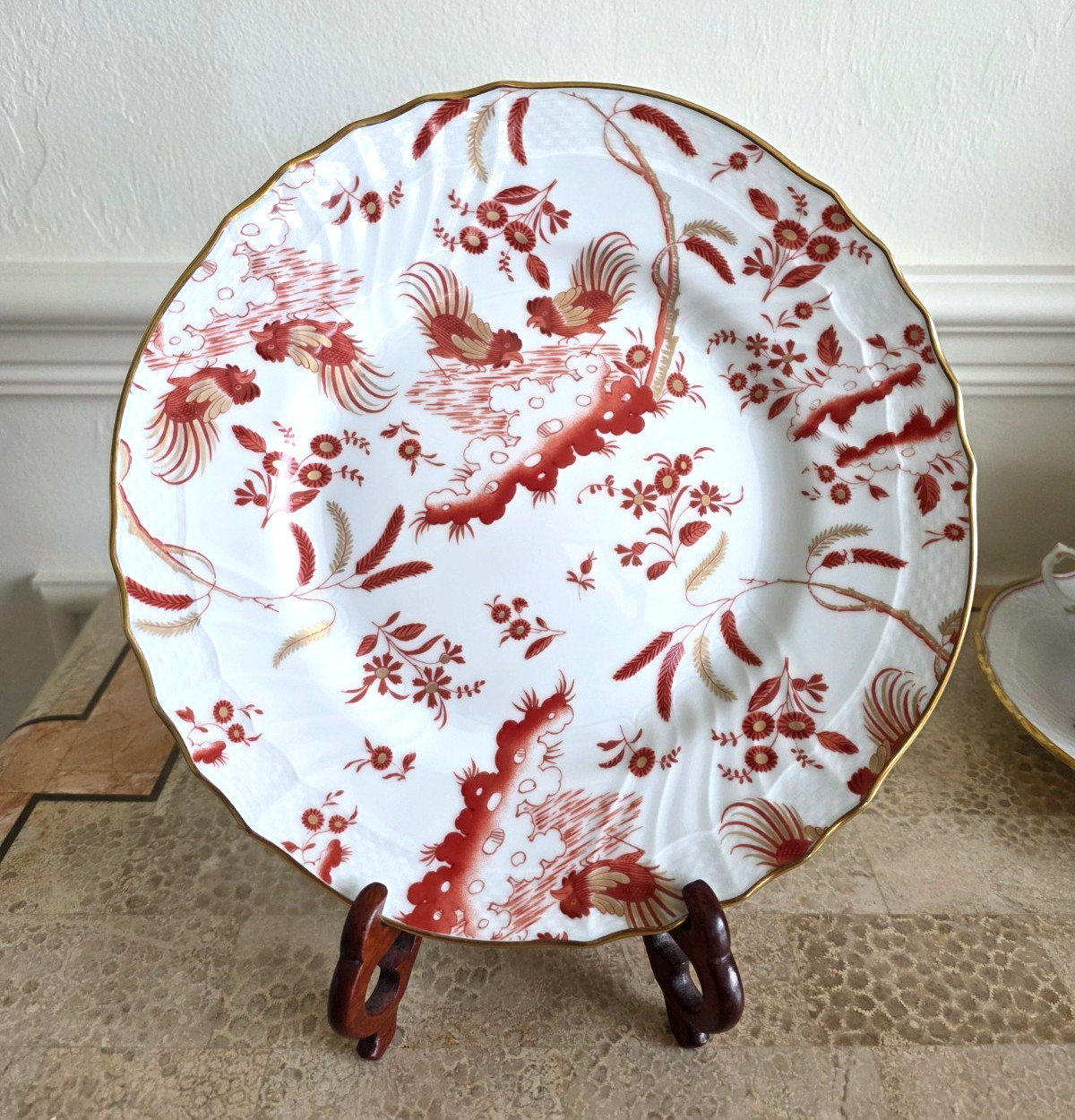 Vintage Richard Ginori  Oro Di Doccia Siena Rooster 8 3/4\