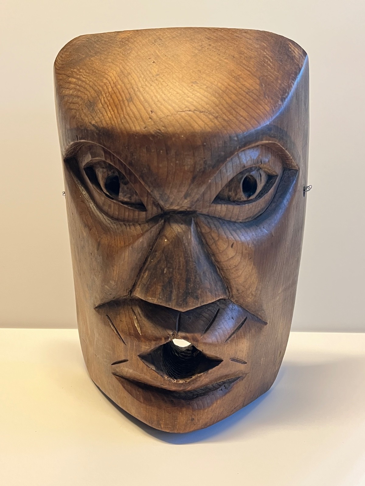 Antique Native American Hand Carved Wooden Mask; Northern Pacific Indigenous Art Antique Native American Hand Carved Wooden Mask; Northern Pacific Indigenous Art