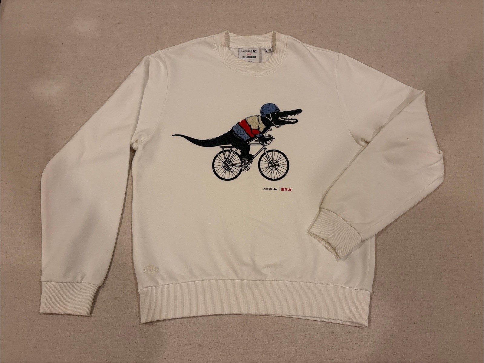 Very Nice LACOSTE Women’s Sweatshirt Limited Edition Sex Education Netflix NEW