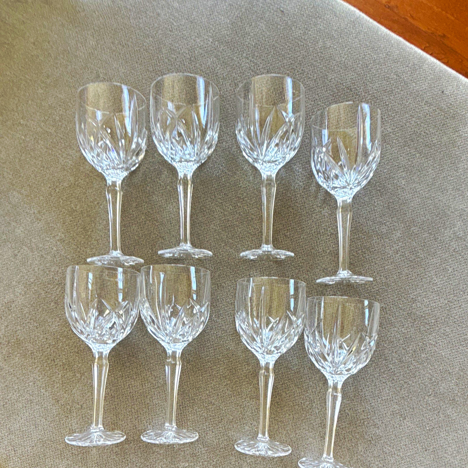 Marquis by Waterford Clear Cut Crystal Stemmed Wine Glasses 8 oz Set of 8 Marquis by Waterford Clear Cut Crystal Stemmed Wine Glasses 8 oz Set of 8