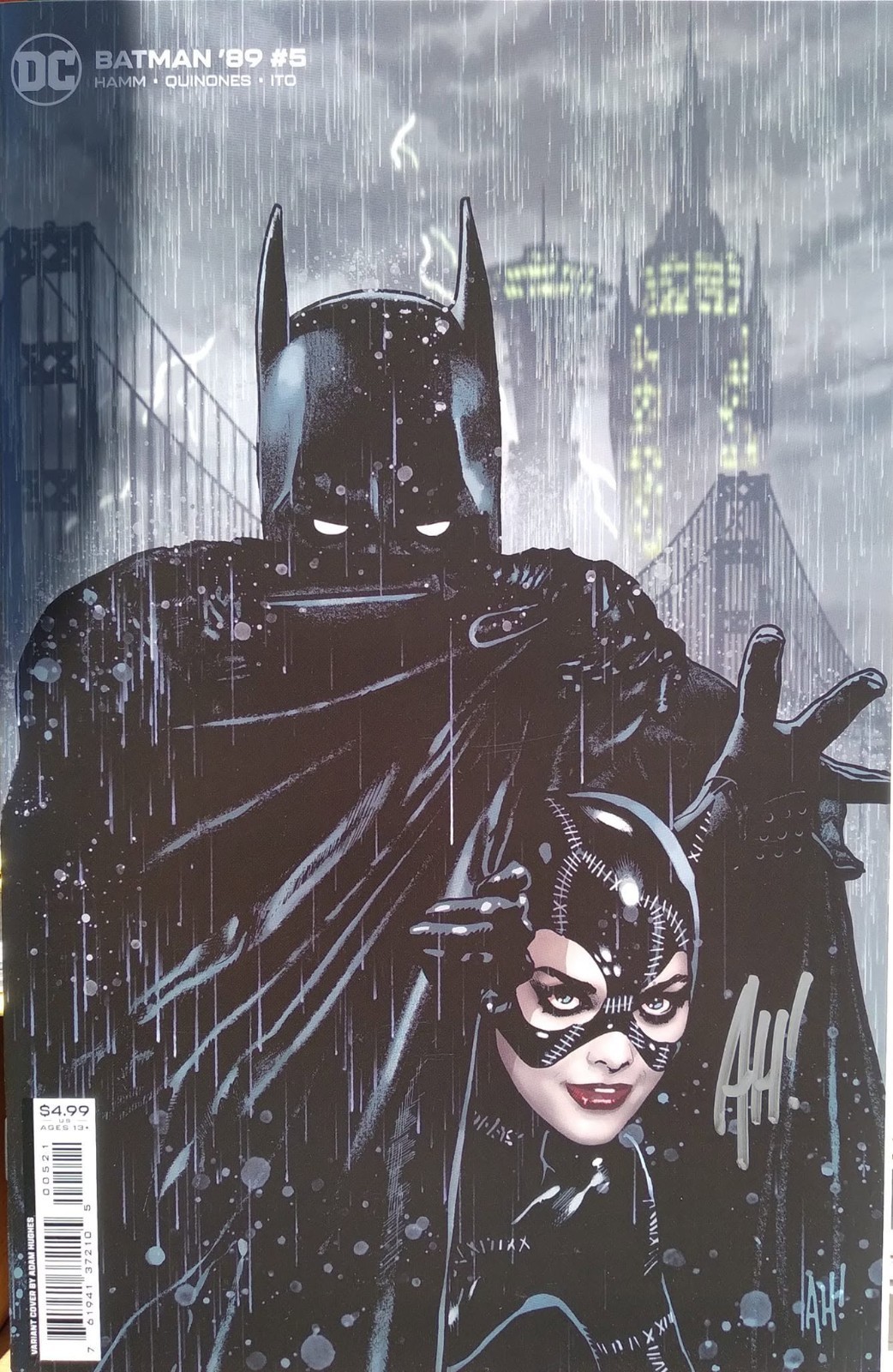 BATMAN \'89 #5 (DC), var cvr, signed by cover artist Adam Hughes BATMAN \'89 #5 (DC), var cvr, signed by cover artist Adam Hughes