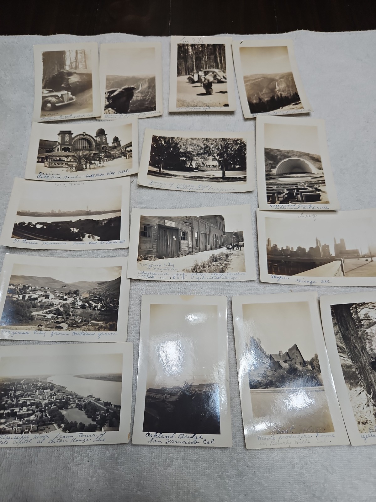 Vtg  Actual Photographs 15 Real Mini Photo c. 1938