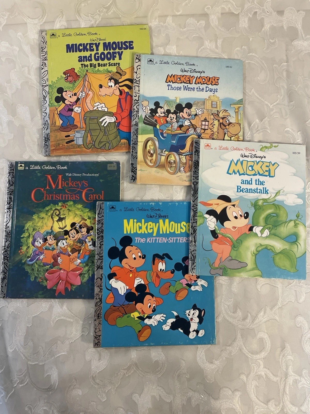 Vintage 1980’s Little Golden Books Walt Disney Mickey Mouse Set Of 5