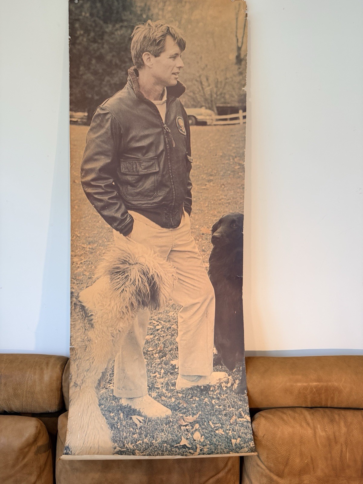 Vintage 60s 70s Life Size Poster Robert Kennedy Political Memorabilia   