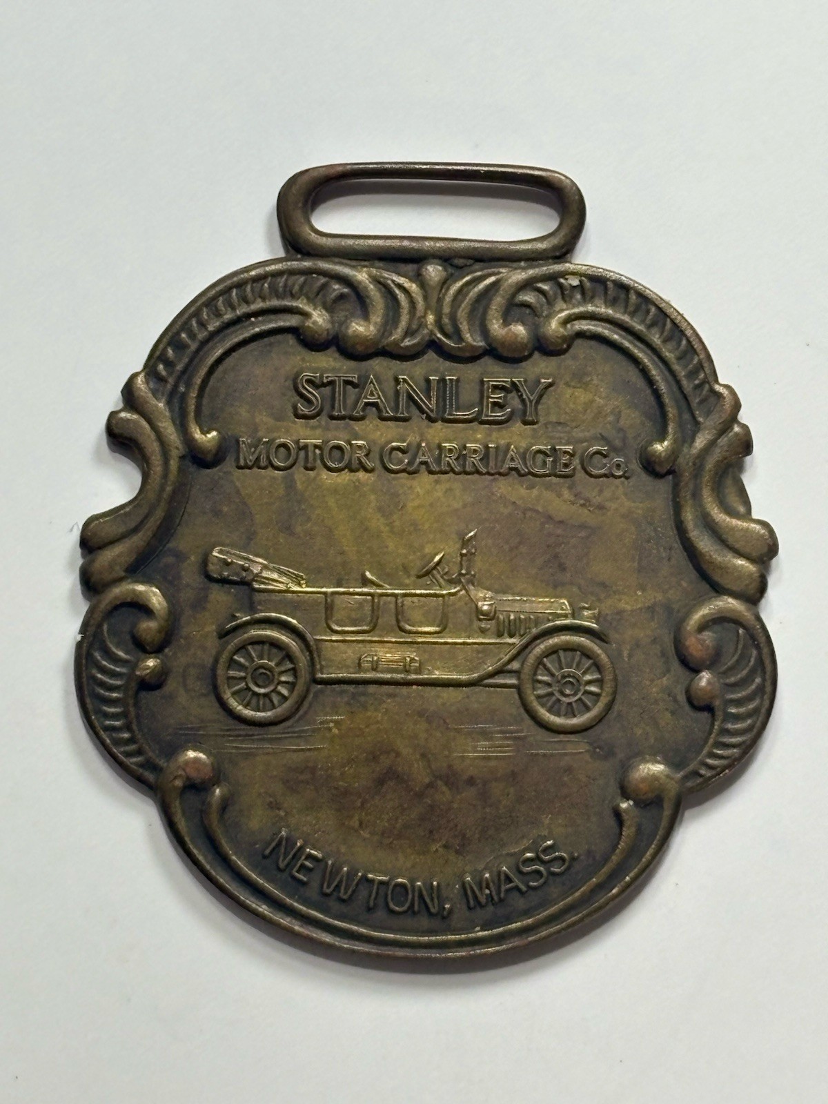 Antique Early STANLEY MOTOR CARRAGE CO. Watch Fob Automotive Automobile