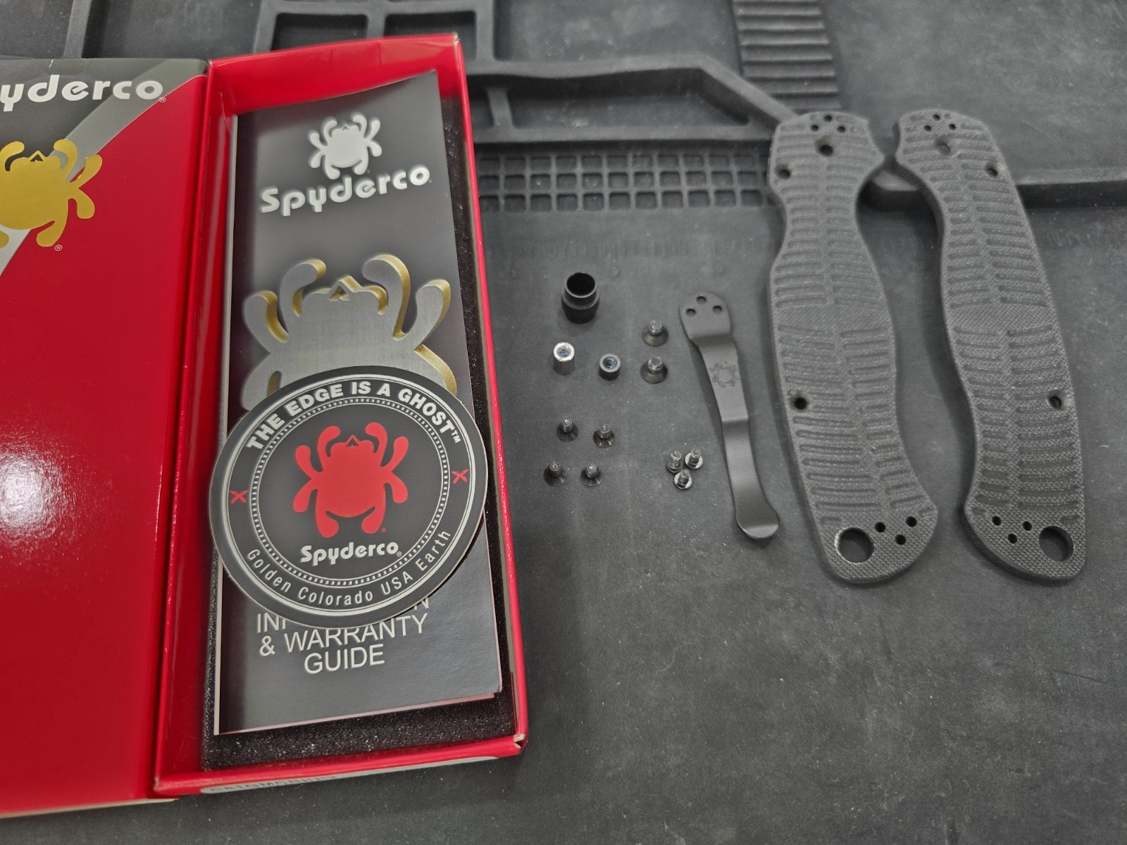 Spyderco PM2 SALT Black Scales Box Papers Hardware Paramilitary 2 New NO KNIFE