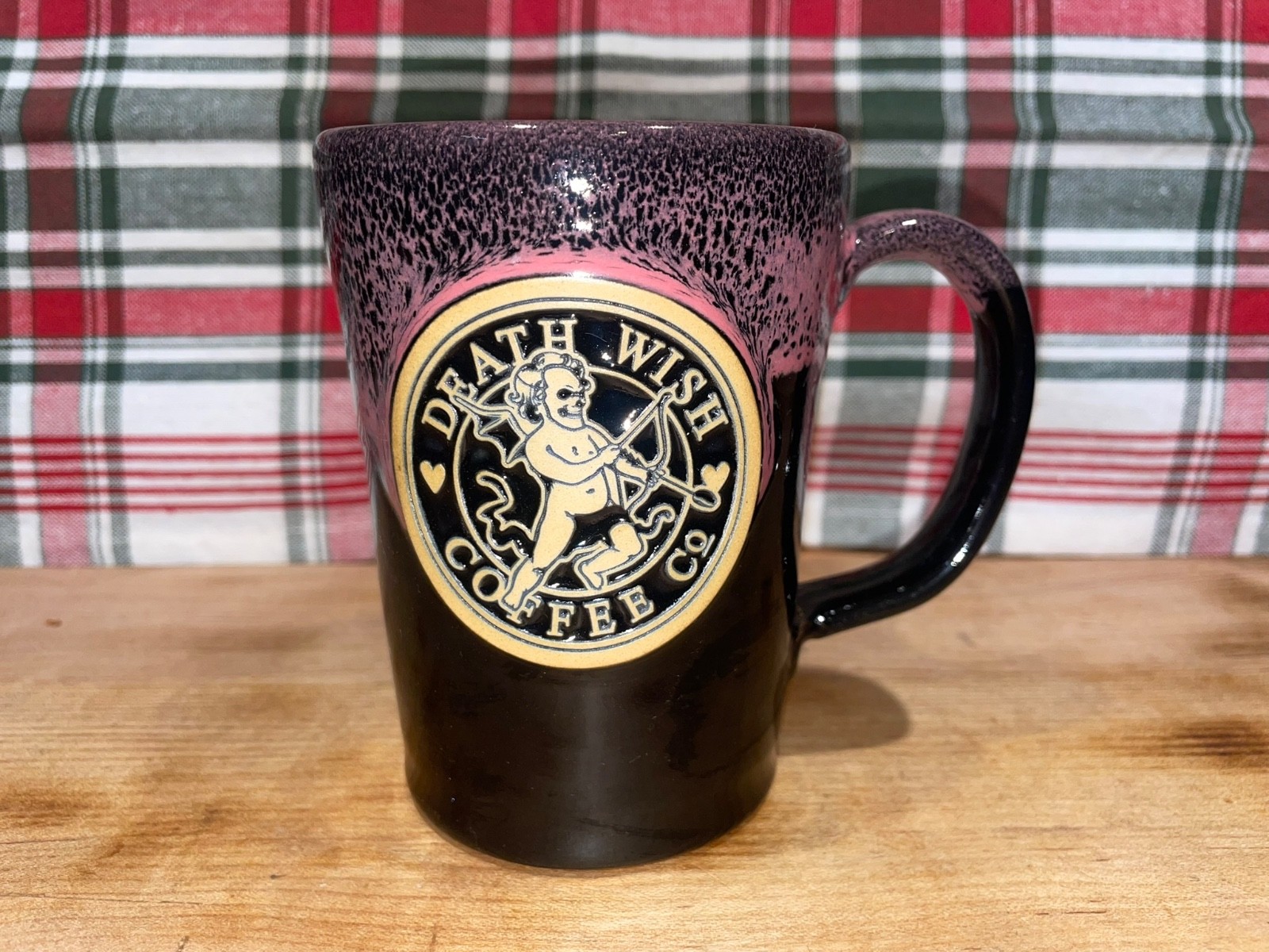 ULTRA RARE Death Wish Coffee Mug 2015 Valentine Deneen Pottery UNNUMBERED