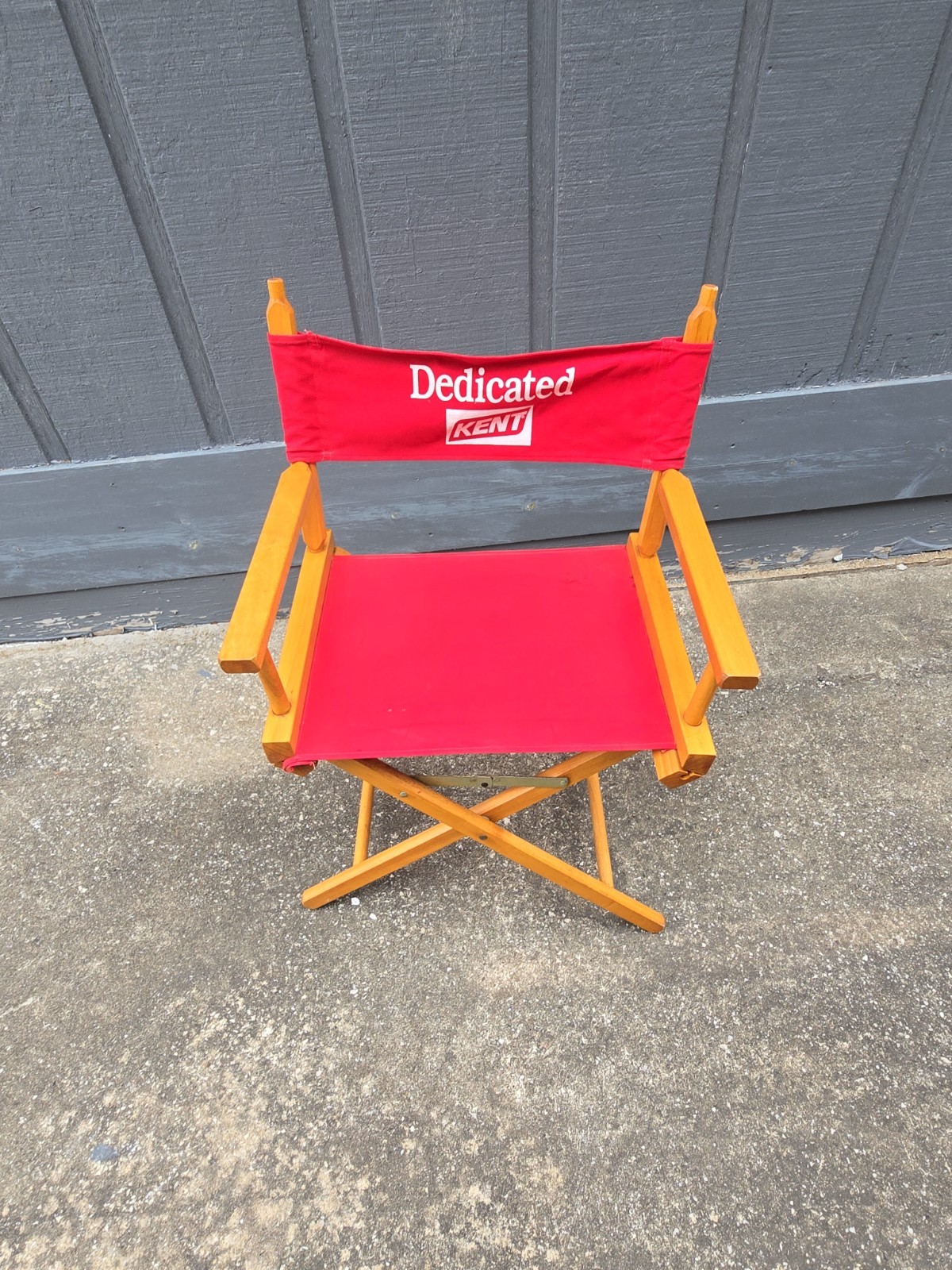 Vintage Kent Feeds Dedicated Muscatine Iowa Advertising Foldable Director Chair