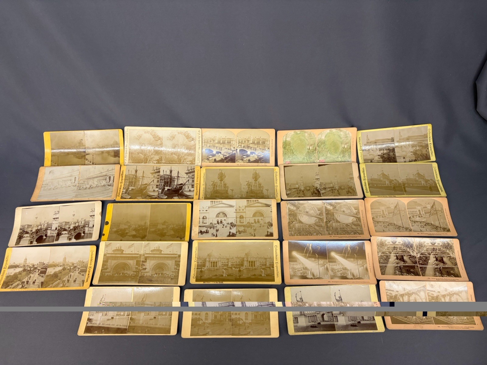 Lot of 25 World's Columbian Exposition 1893 Chicago World Fair Stereoview Cards Lot of 25 World's Columbian Exposition 1893 Chicago World Fair Stereoview Cards