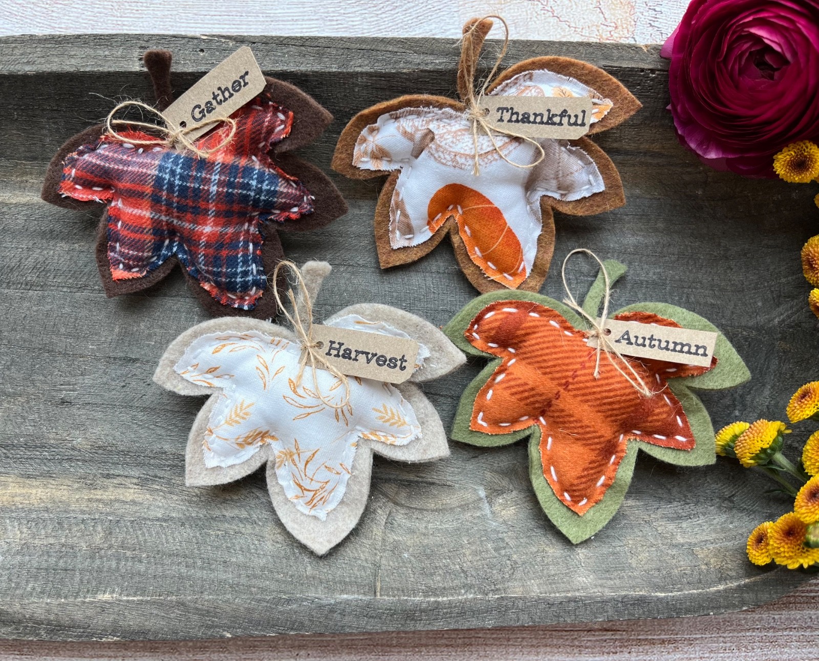 Felt Leaves | Set of 4 | Fall Table Decor | Rustic Autumn Decorations Felt Leaves | Set of 4 | Fall Table Decor | Rustic Autumn Decorations