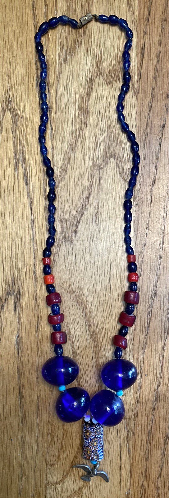 Antique Vintage African Trade & Glass Beads Beaded Necklace