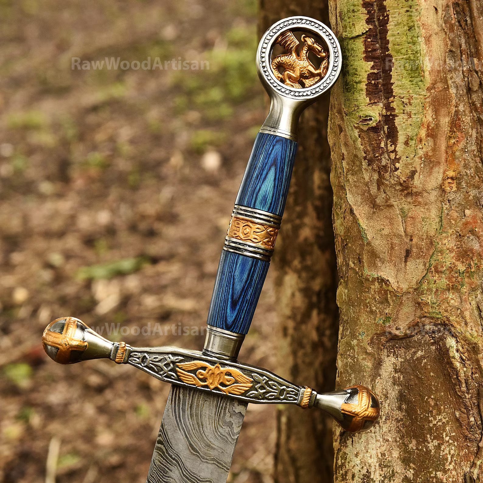 Handmade Knights Templar Sword – Medieval Damascus Steel Crusader sword Replica Handmade Knights Templar Sword – Medieval Damascus Steel Crusader sword Replica