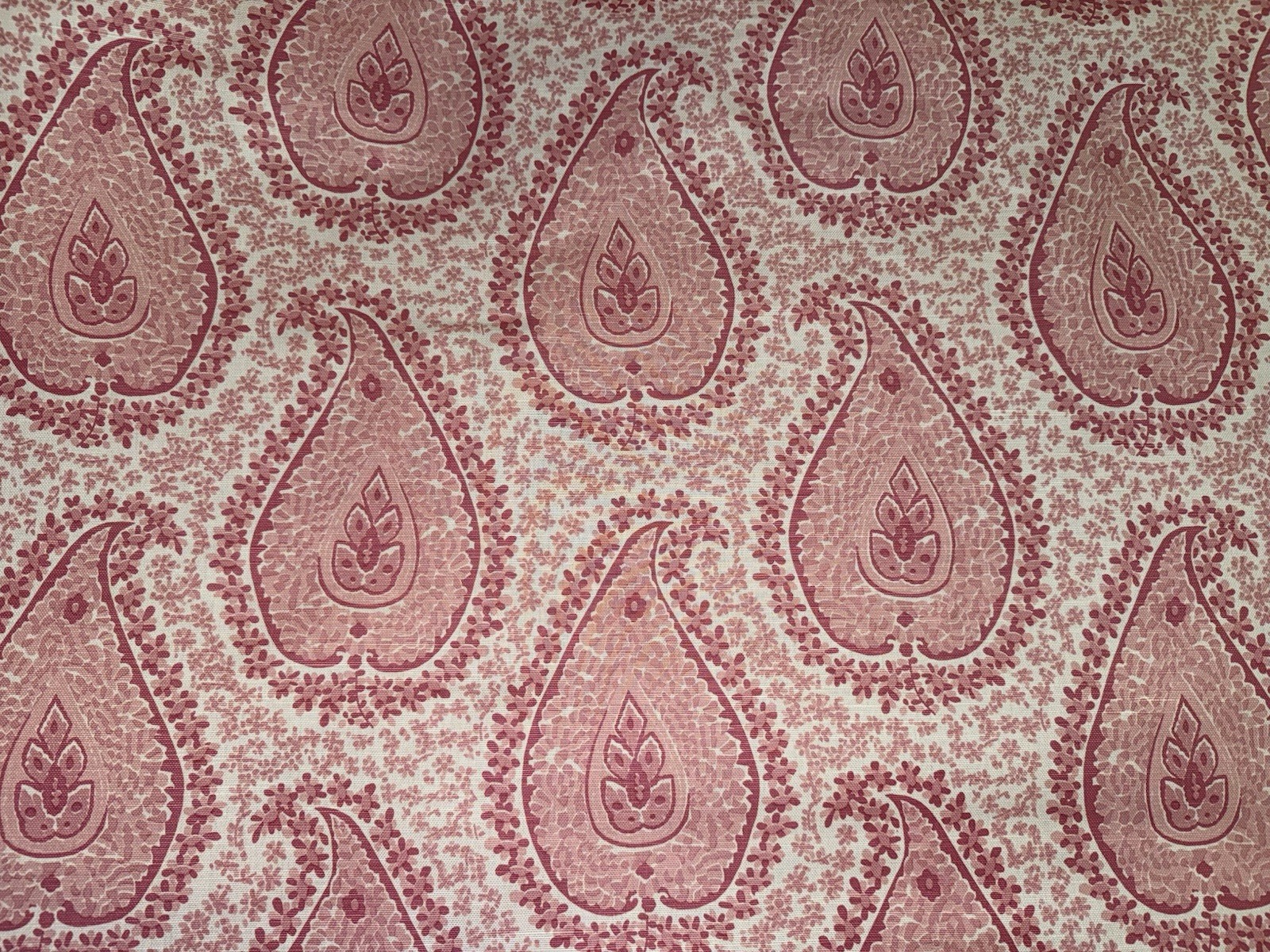 Beautiful Pink Paisley Upholstery Fabric A 3 Yard Piece