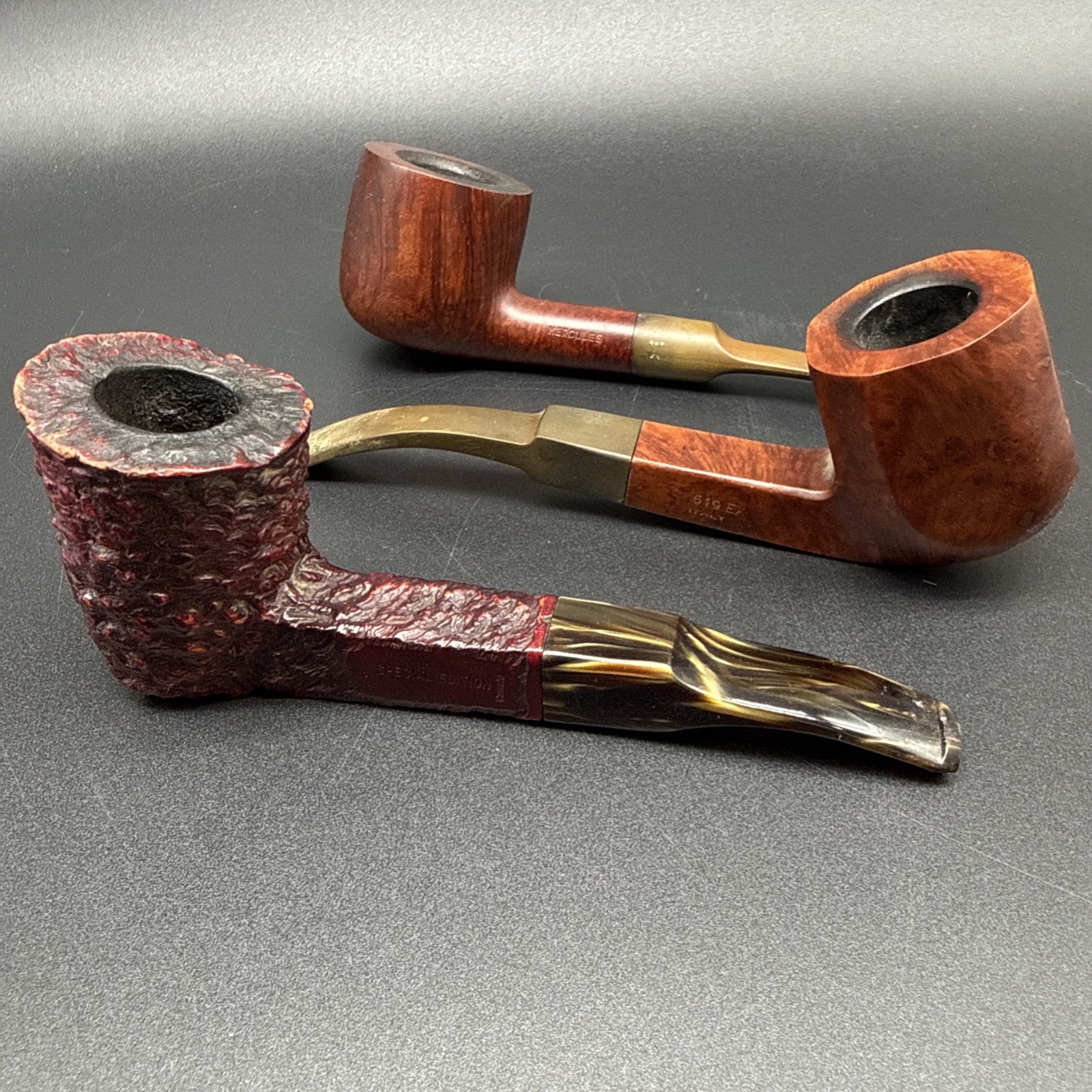 Savinelli Hercules # 619 & 121 EX + Special Edition Pipe Lot Of 3 Used Savinelli Hercules # 619 & 121 EX + Special Edition Pipe Lot Of 3 Used