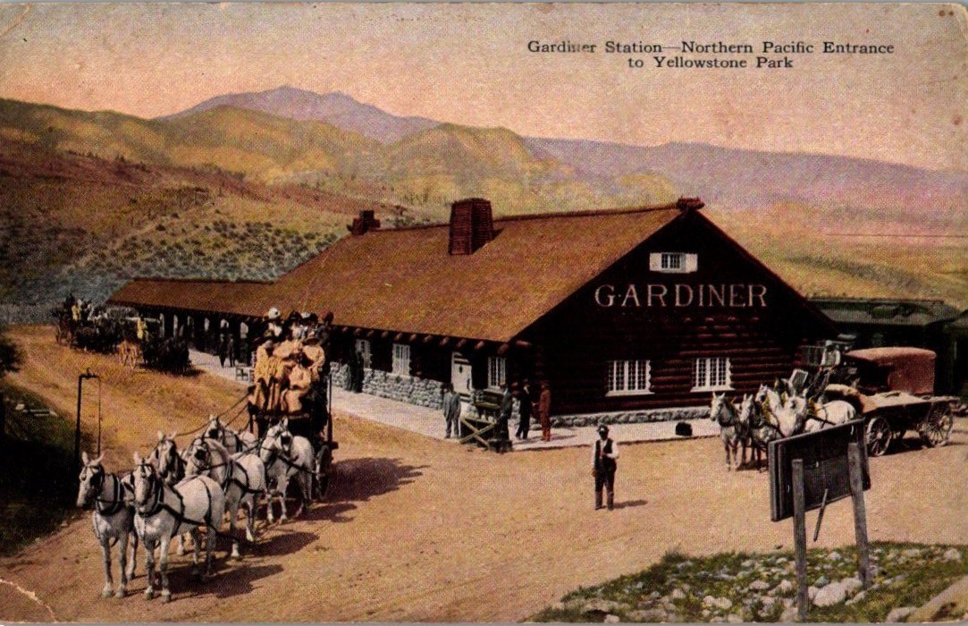 Vintage Postcard 1907-1915 Gardiner Station, Yellowstone Nantional Park, Montana Vintage Postcard 1907-1915 Gardiner Station, Yellowstone Nantional Park, Montana