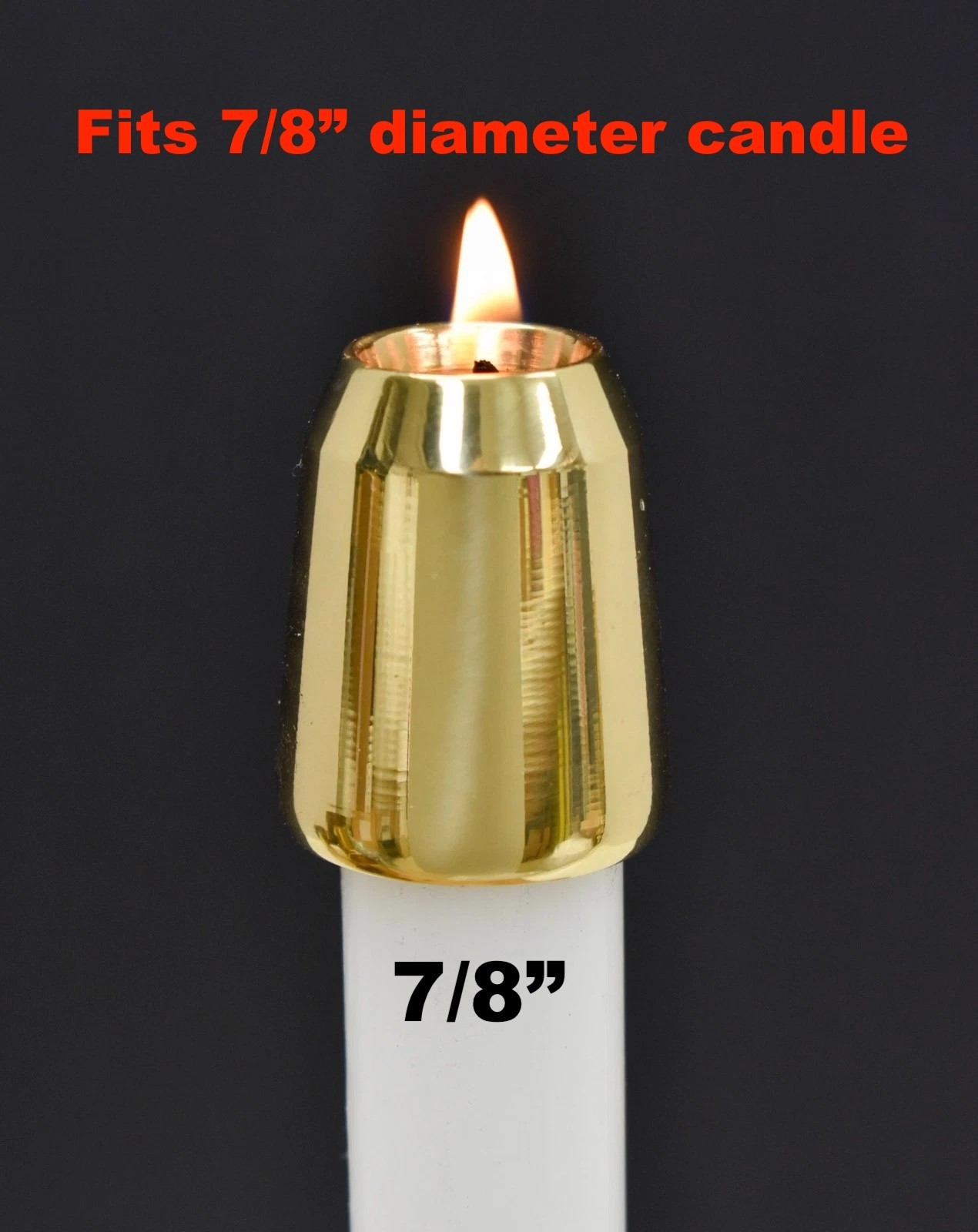 New Solid Brass Candle Follower to fit a 7/8 New Solid Brass Candle Follower to fit a 7/8