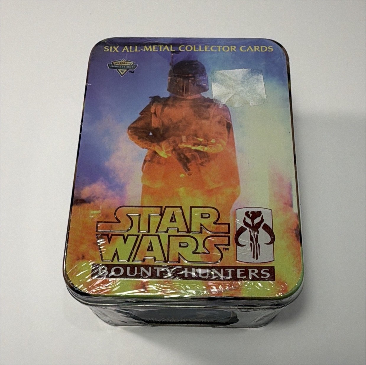 Metallic Impressions Star Wars Bounty Hunters 1998 All Metal Tin Box 6 Cards Metallic Impressions Star Wars Bounty Hunters 1998 All Metal Tin Box 6 Cards
