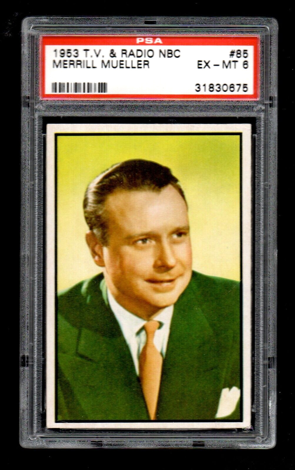 1953 Bowman NBC Radio TV Stars #85 Merrill Mueller Today Commentator PSA 6 