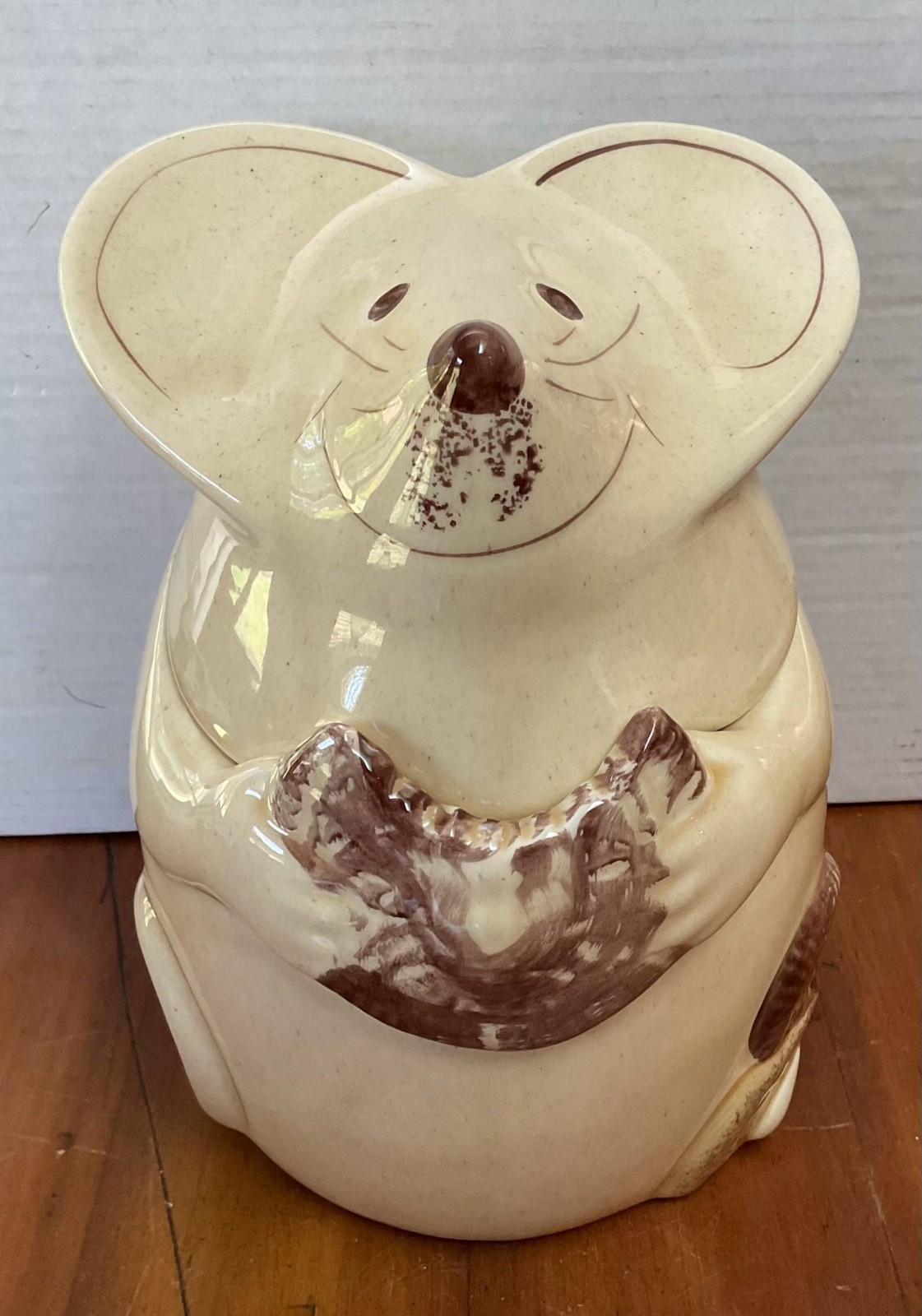Vintage N.S. Gustin Mouse Ceramic Cookie Jar Cream 1950s-1970s 10.25 Vintage N.S. Gustin Mouse Ceramic Cookie Jar Cream 1950s-1970s 10.25
