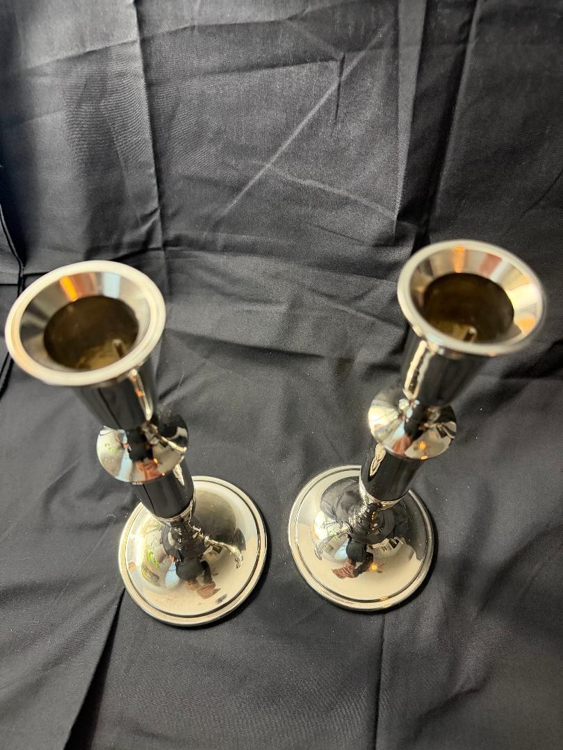 Godinger Silver CandleStick Holders, Set of Two - 11.5 Inches - Beautiful