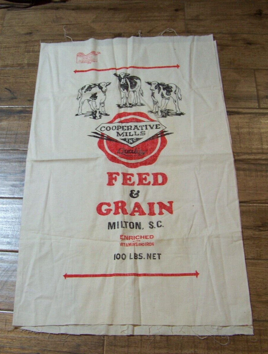 Vintage Cooperative Mills, Inc. Burlap Freight Shipping Bag Fabric - 35