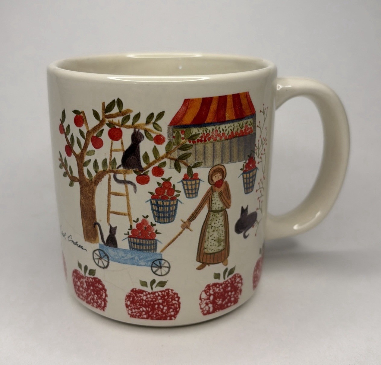 Vintage Carol Endres Mug Apple Orchard Coffee Cup 1997 Enesco Spirit Folk Vintage Carol Endres Mug Apple Orchard Coffee Cup 1997 Enesco Spirit Folk
