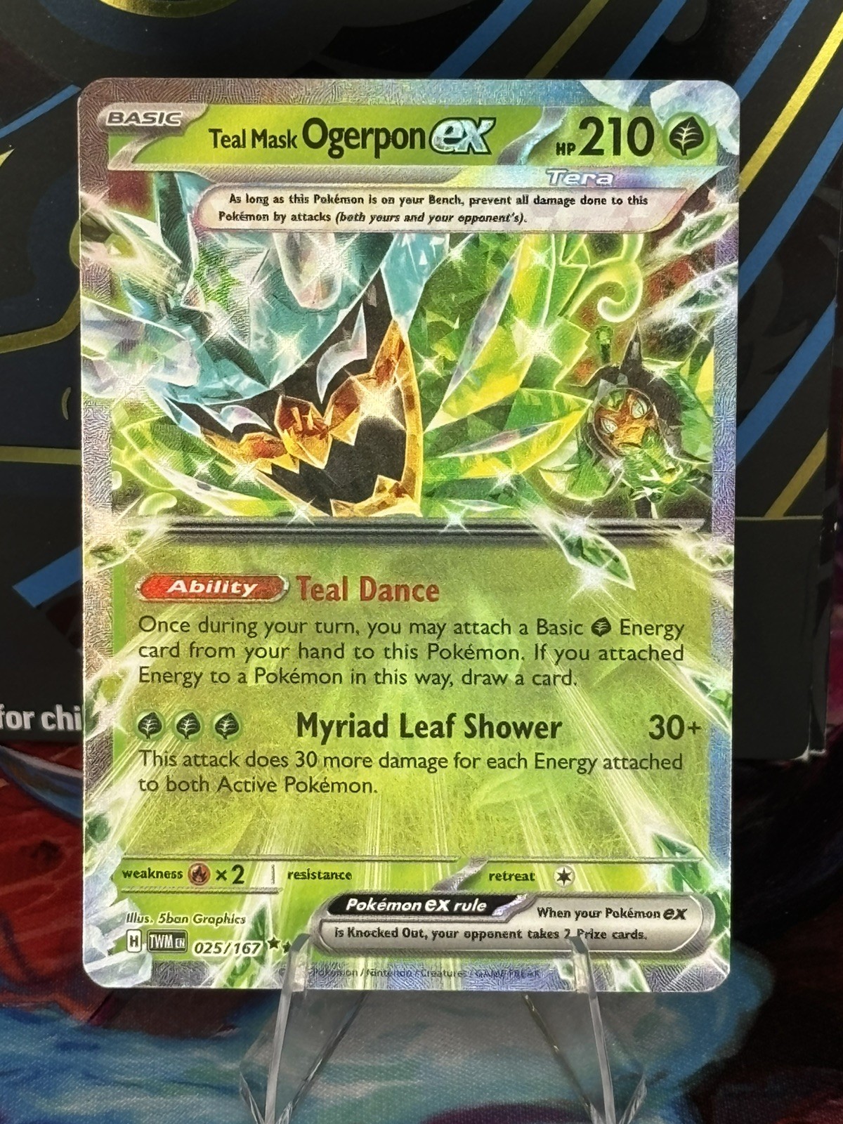 Pokemon Teal Mask Ogerpon EX #25 Twilight Masquerade NM+