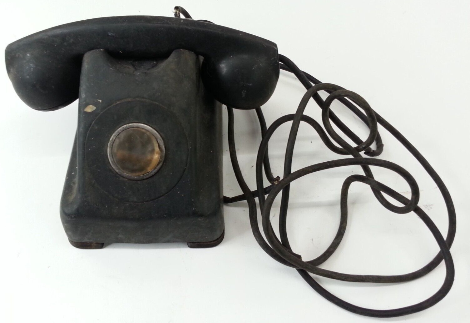Vtg Black Red Bakelite Kellogg 100 Series Chicago Lobby Phone As-Is Prop Repair
