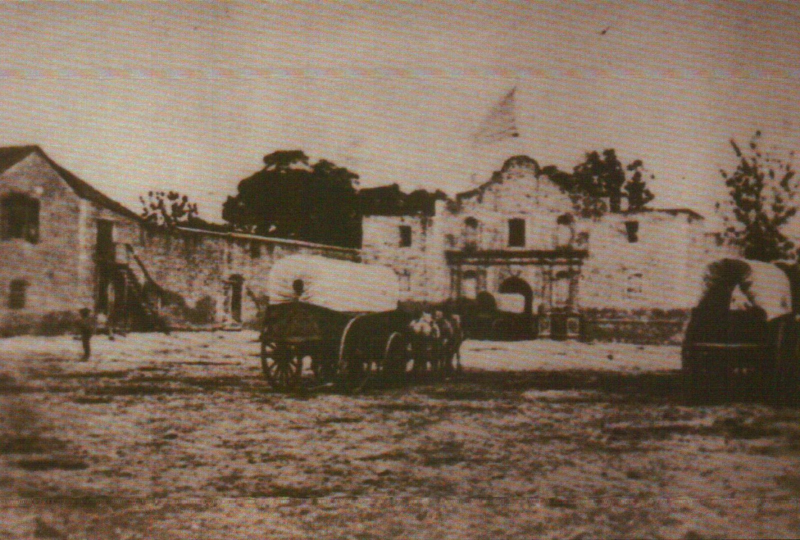 The Alamo San Antonio Texas 1868 US Army Quarter, American History Flag Postcard