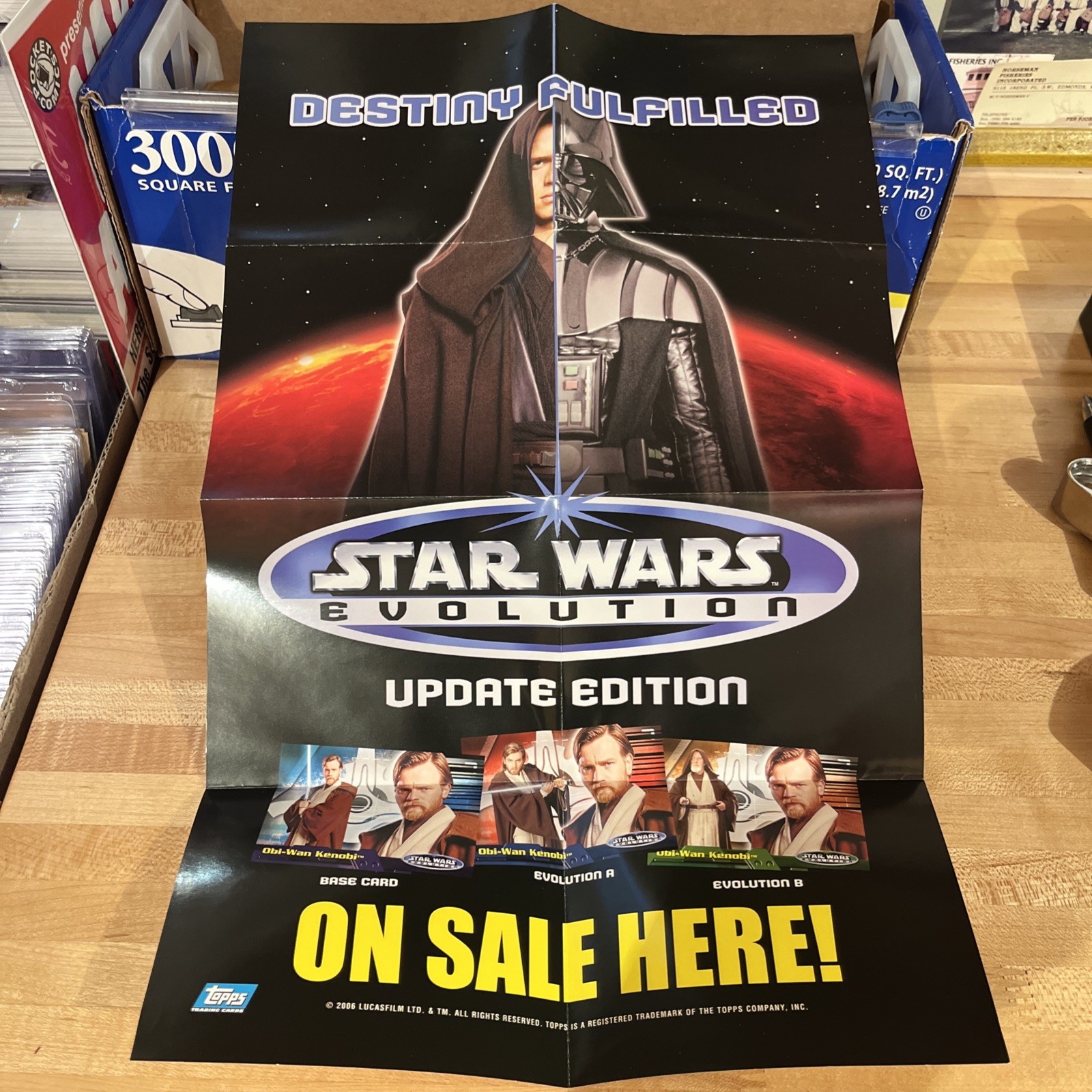 2006 Topps Star Wars Evolution Update Edition Box Topper Poster 10 1/2 X 17 New 2006 Topps Star Wars Evolution Update Edition Box Topper Poster 10 1/2 X 17 New