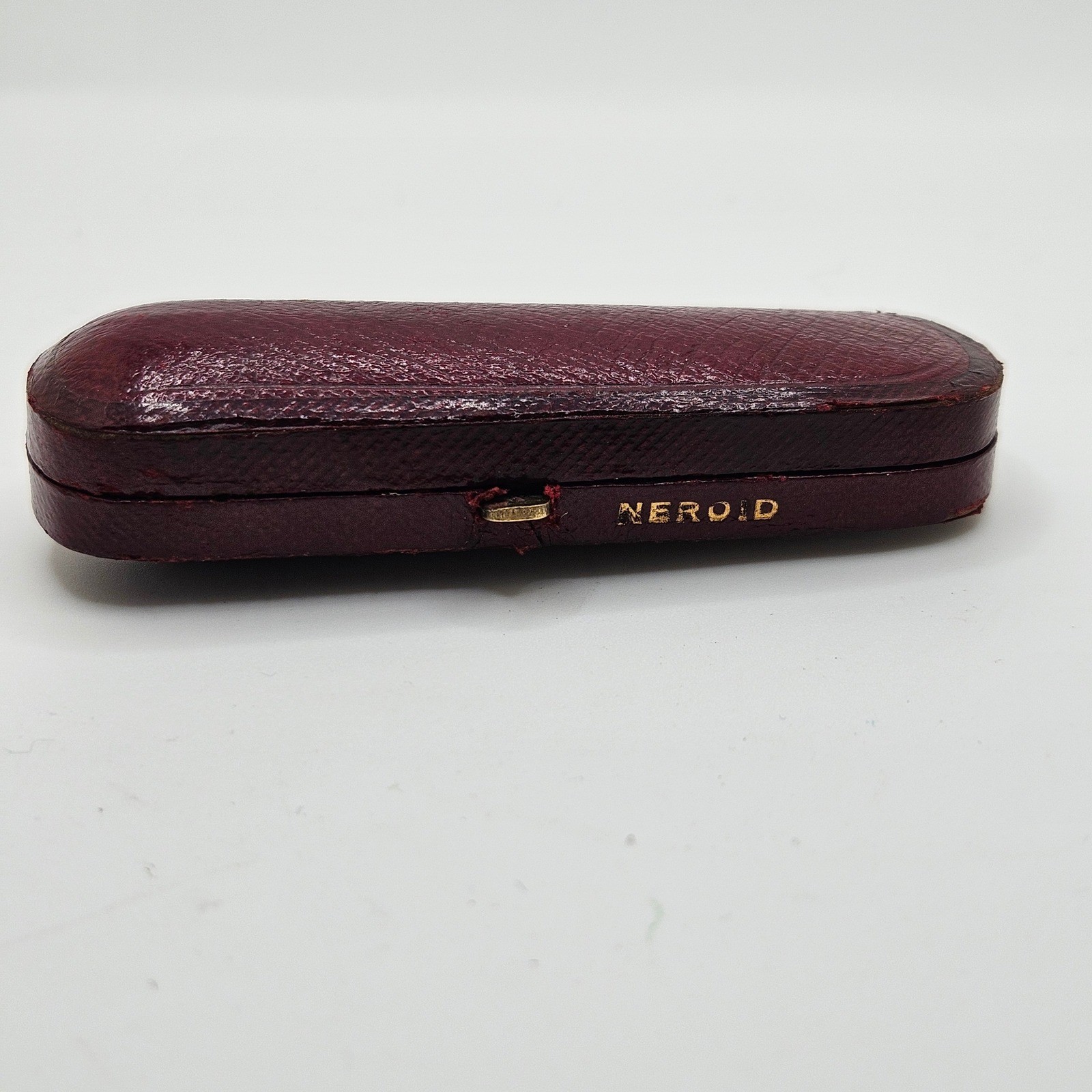 Vintage Victorian BBB Cigarette Holder Black Sterling Silver Rim Red Neroid Case
